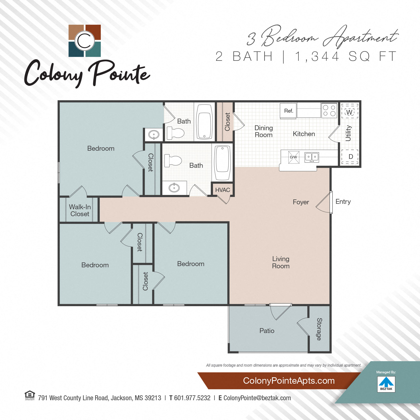 3 Bedroom floor plan
